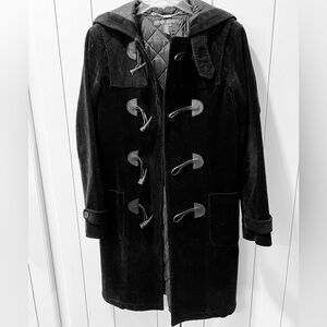 RALPH LAUREN Jeans Co Duffle Toggle Black Corduroy Coat Small